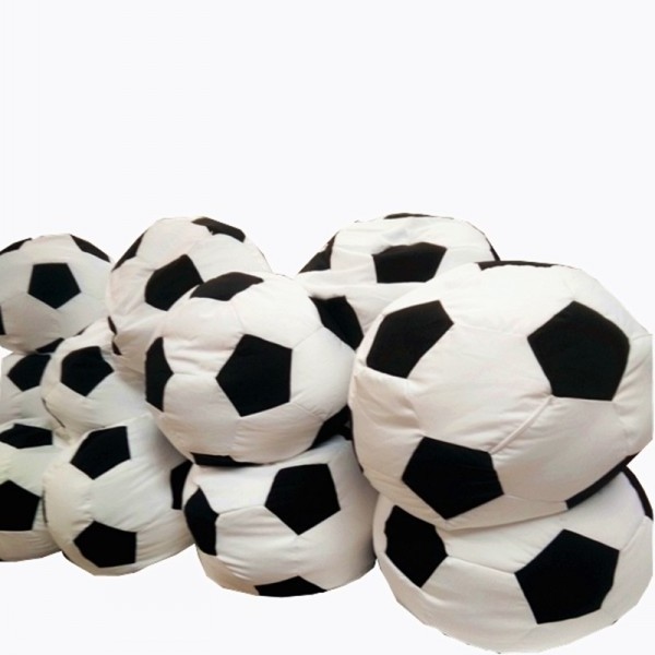 Cheap Black and white PU fabric kids funny soccer ball beanbag football shaped chair