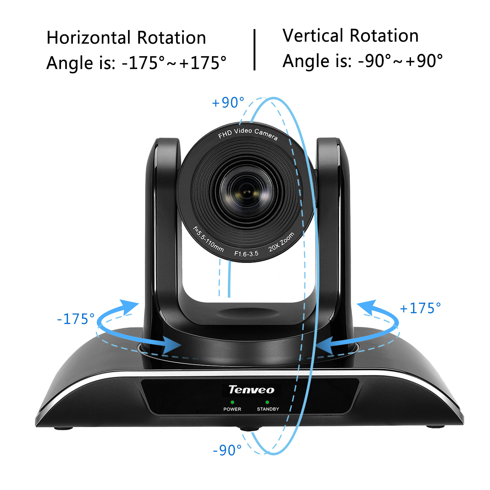 TEVO-VHD20N 2.38 Megapixel 20x Optical Zoom 1080P H.265 PTZ HD  Video Conference Camera