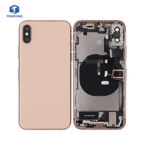 Full Battery Cover Housing for Apple Iphone 8G 8PLUS X XR XS XSMAX Back Cover MAX Compatible Model With Flex All Small Parts