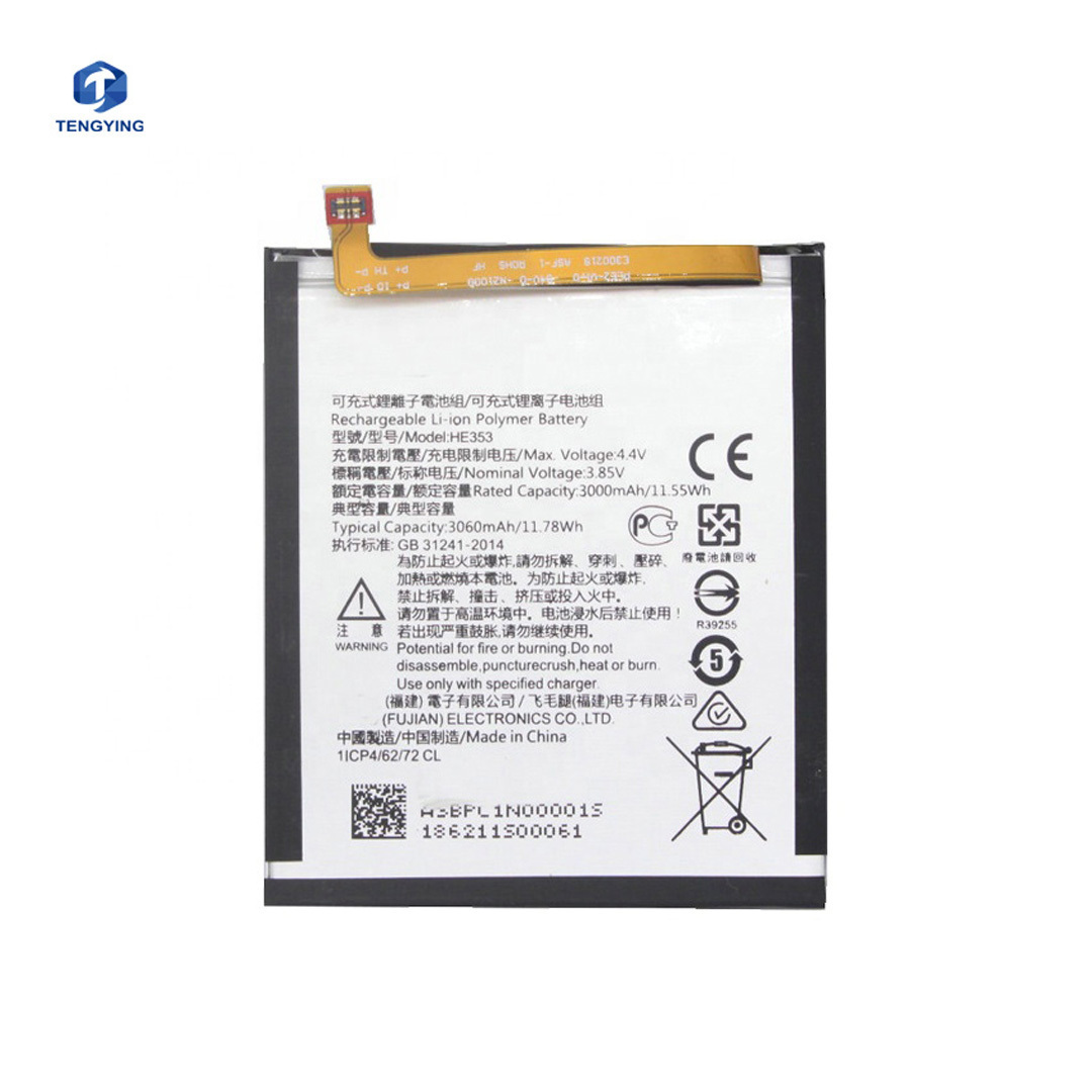 Mobile Phone Replacement Battery Original Capacity Real 3060mah For Nokia 6 HE353 Battery