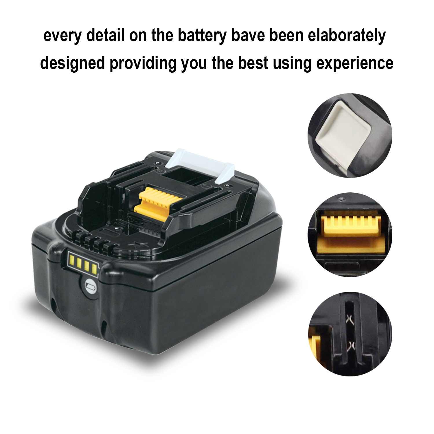 Replacement Makita Battery 6ah Lithium Ion Rechargeable with Indicator Light for Makita Battery BL1850 BL1830 BL1860B