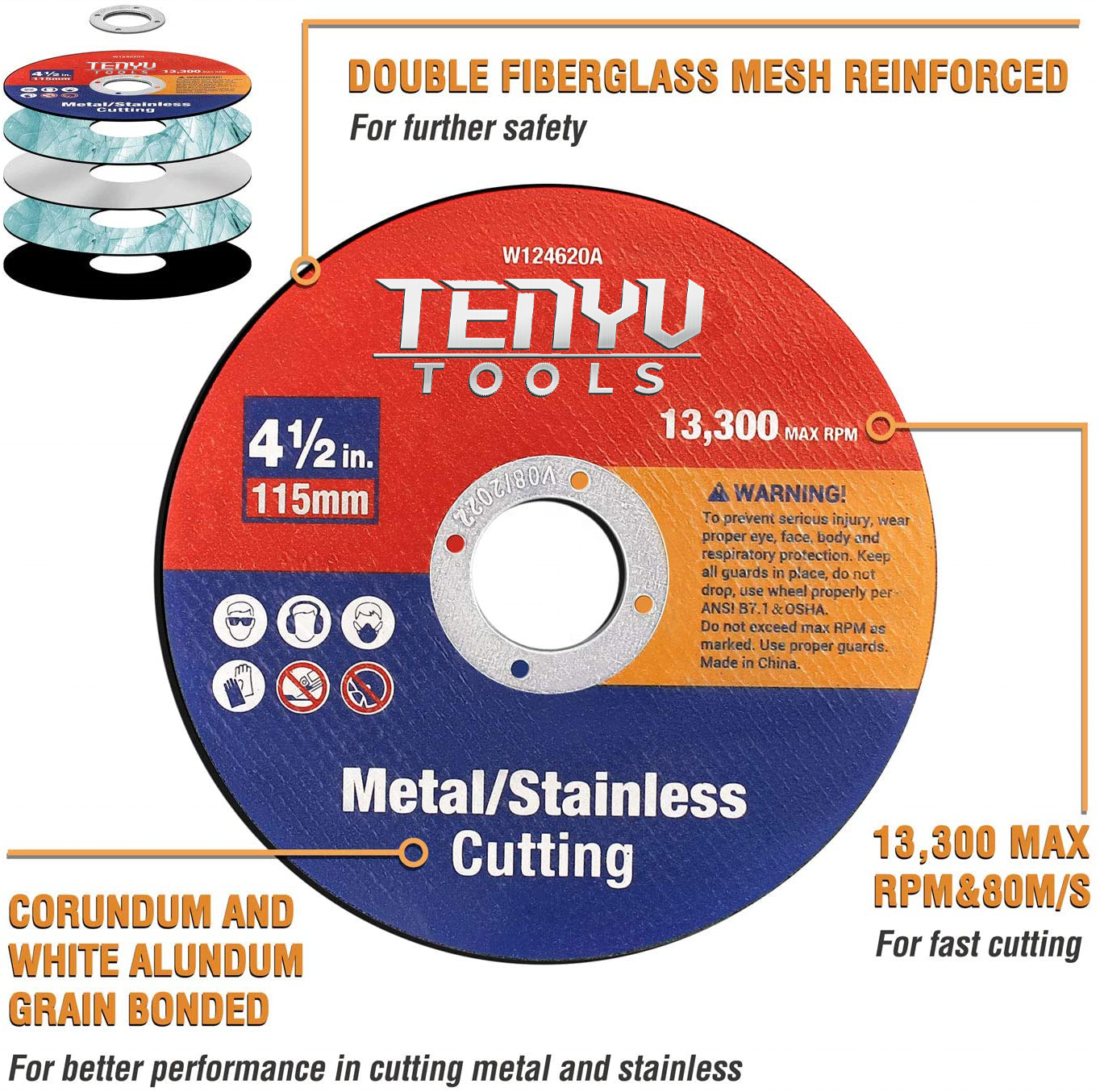 Disco de corte metal 4 1/2 Abrasives Discs For Metal And Stainless Steel Angle Grinder Hot Sale Products