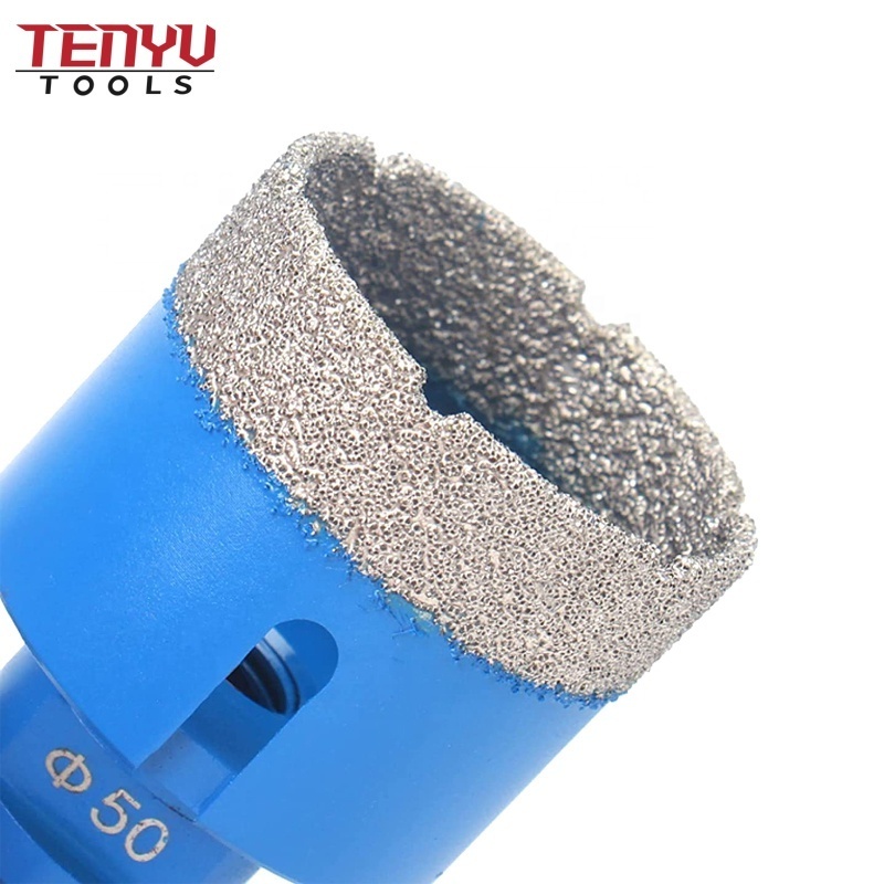 6mm-130mm M14 Thread Vacuum Brazed Marble Stone Porcelain Ceramic Tile Hole Saw Cutter Diamond Core Drill Bit