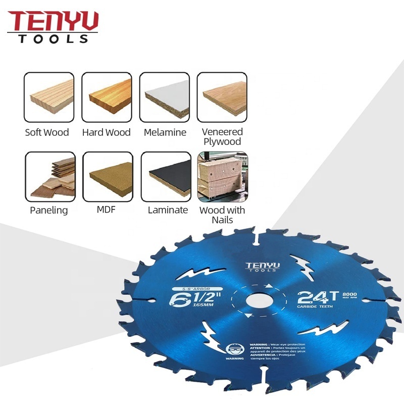 Ultra-thin Tungsten Carbide Tipped Woodworking TCT Circular Saw Blade for Li-ion Battery Cordless Saw