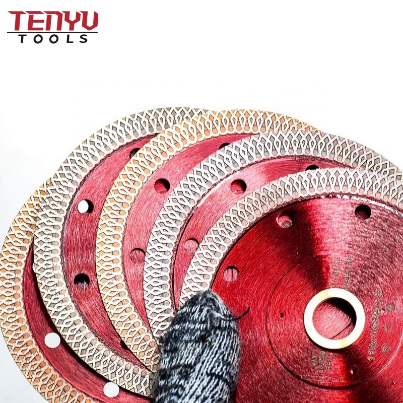 Super Thin Hot Pressed Net Wave Diamond Cutting Marble Ceramic Turbo Saw Blade for Porcelain Tile Cutting Disc