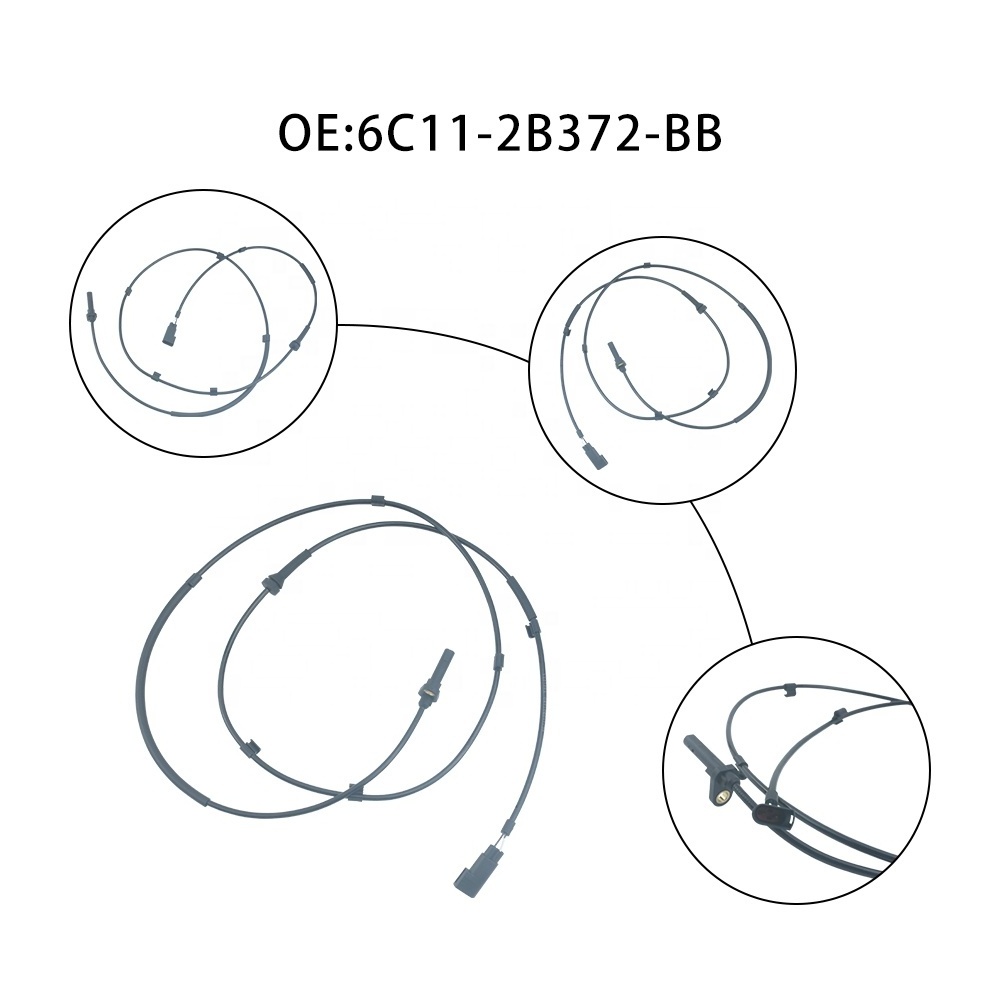 High Quality 6C112B372BD Car ABS Wheel Speed Sensor Fit For Ford Transit 2.2 2.4 6C11-2B372-BD