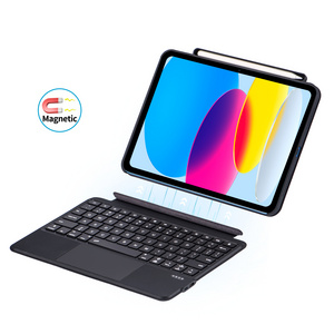 For iPad 10th gen 2022 Folio Trackpad  Keyboard with Backlight 10.9inch magic keyboard Detachable Case & pencil holder