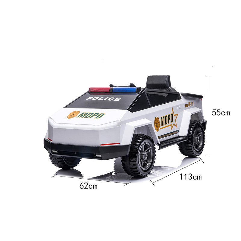 12V Kids Ride on Car w/Parent Remote Control Battery Powered Electric Vehicle Ride on Toys Police Car for Boys Girls BR2102