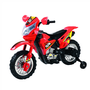 KIDS RIDE ON MOTORCYCLE WITH TRAINING WHEEL 6V BATTERY POWERED ELECTRIC TOY