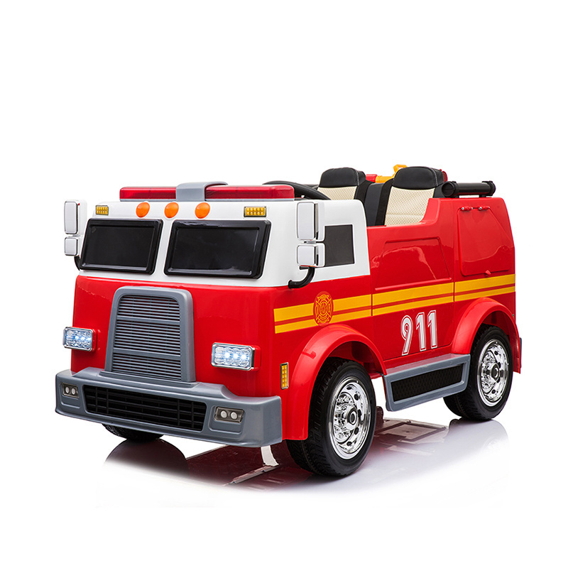 Two Seater Battery Operated Toy Car 24V Electric Kids Fire Truck L911