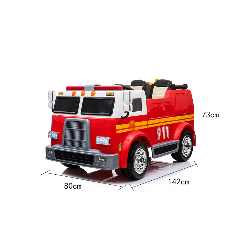 Two Seater Battery Operated Toy Car 24V Electric Kids Fire Truck L911