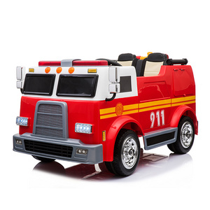 Two Seater Battery Operated Toy Car 24V Electric Kids Fire Truck L911