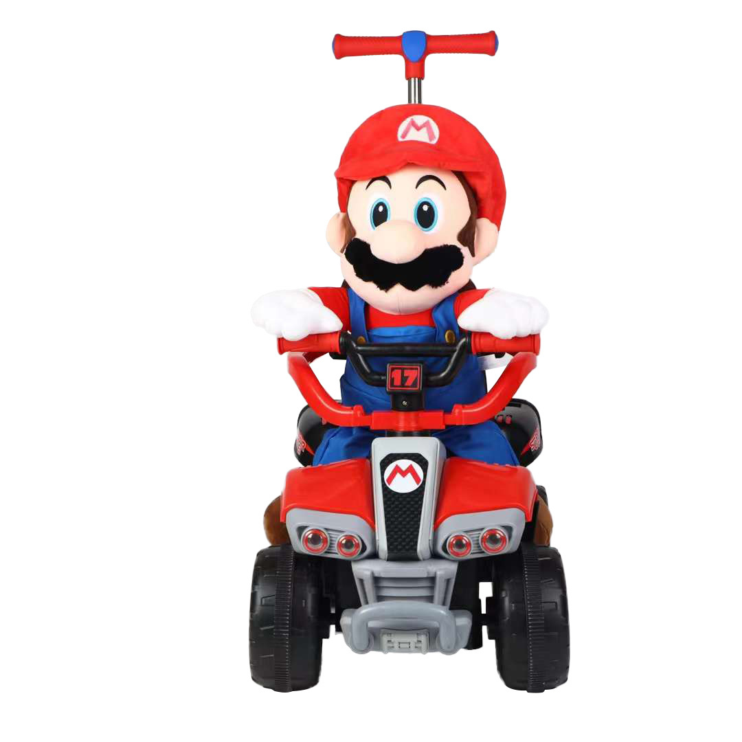 Mario Style Kids Foot To Floor Ride on Car Push Along Car Electric Toy Vehicle Carros Para Ninos