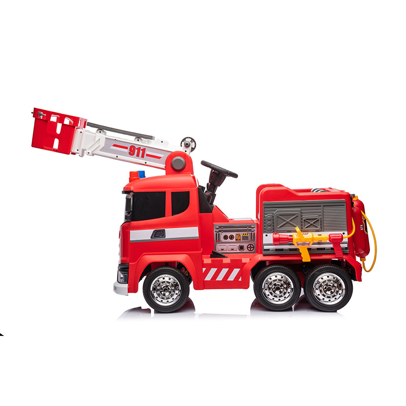 2.4G RC Battery Powered Controllable Sprinkler Children's Fire Truck Electric Tractor Ride On Boys