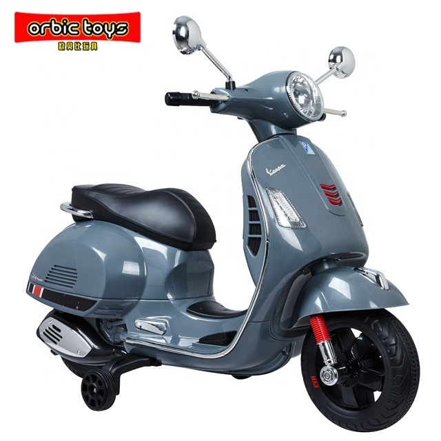 2018 Licensed VESPA Electric Motorcycle for Kids 2-4 Years Old 12V Battery Operated 4-Wheel Ride-On Car