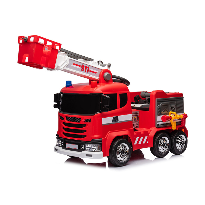 2.4G RC Battery Powered Controllable Sprinkler Children's Fire Truck Electric Tractor Ride On Boys