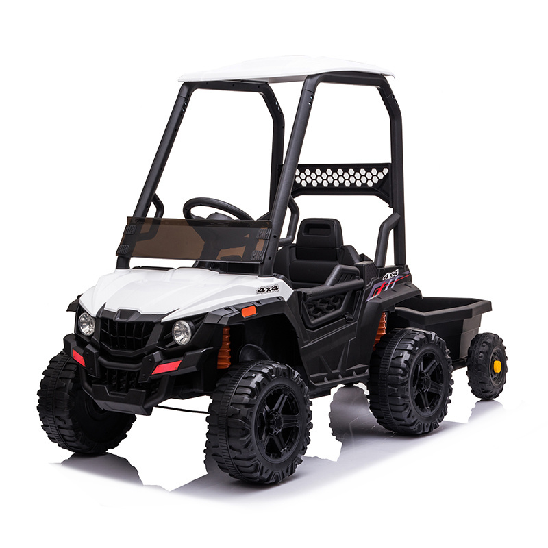 Kids Ride On Truck 12V Powered Electric UTV 2.4 GHz Remote Control Electric Vehicle With Trailer