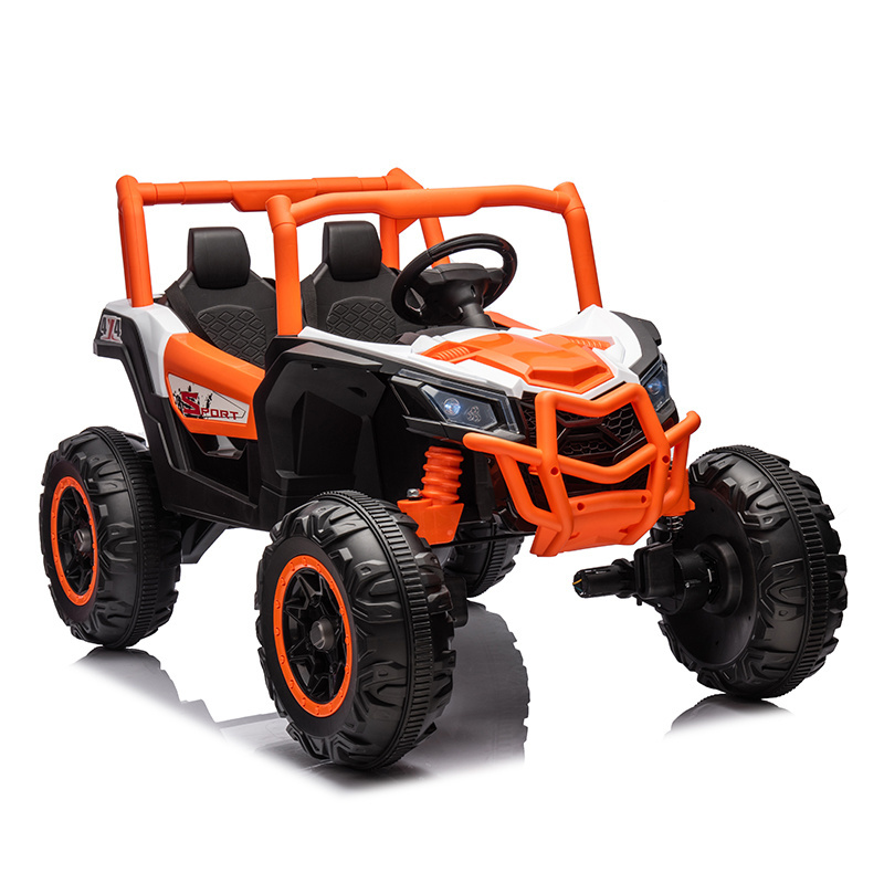 2024 Newest 2.4G R/C Kids Electric 4X4 Jeep Unisex Toy with 24V Battery 12V7AH Wheel Power for 2-4 Years Plastic PP Material