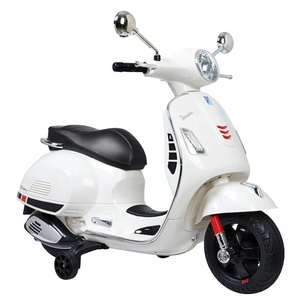 2018 Licensed VESPA Electric Motorcycle for Kids 2-4 Years Old 12V Battery Operated 4-Wheel Ride-On Car