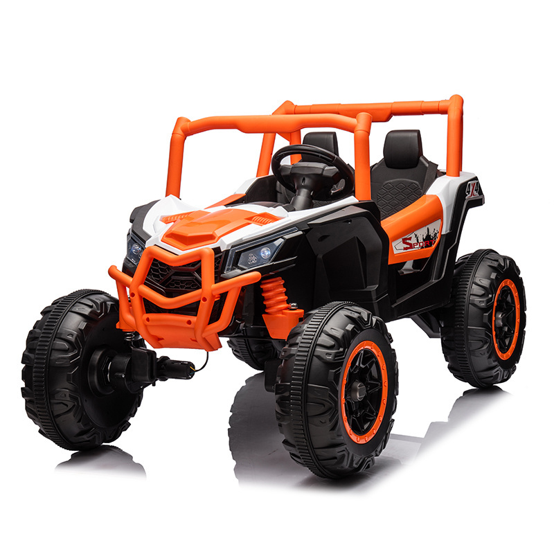 2024 Newest 2.4G R/C Kids Electric 4X4 Jeep Unisex Toy with 24V Battery 12V7AH Wheel Power for 2-4 Years Plastic PP Material