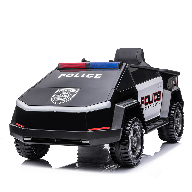 12V Kids Ride on Car w/Parent Remote Control Battery Powered Electric Vehicle Ride on Toys Police Car for Boys Girls BR2102