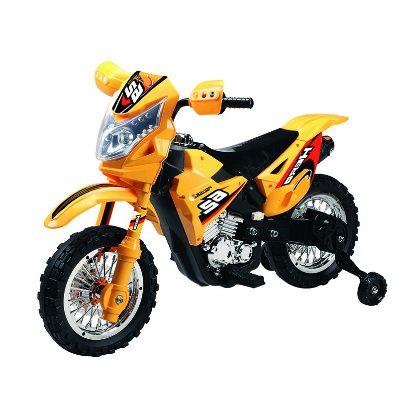 KIDS RIDE ON MOTORCYCLE WITH TRAINING WHEEL 6V BATTERY POWERED ELECTRIC TOY