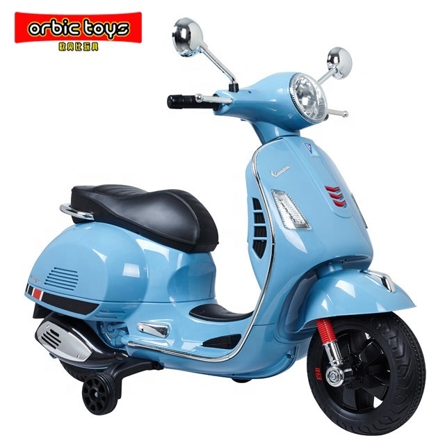 2018 Licensed VESPA Electric Motorcycle for Kids 2-4 Years Old 12V Battery Operated 4-Wheel Ride-On Car