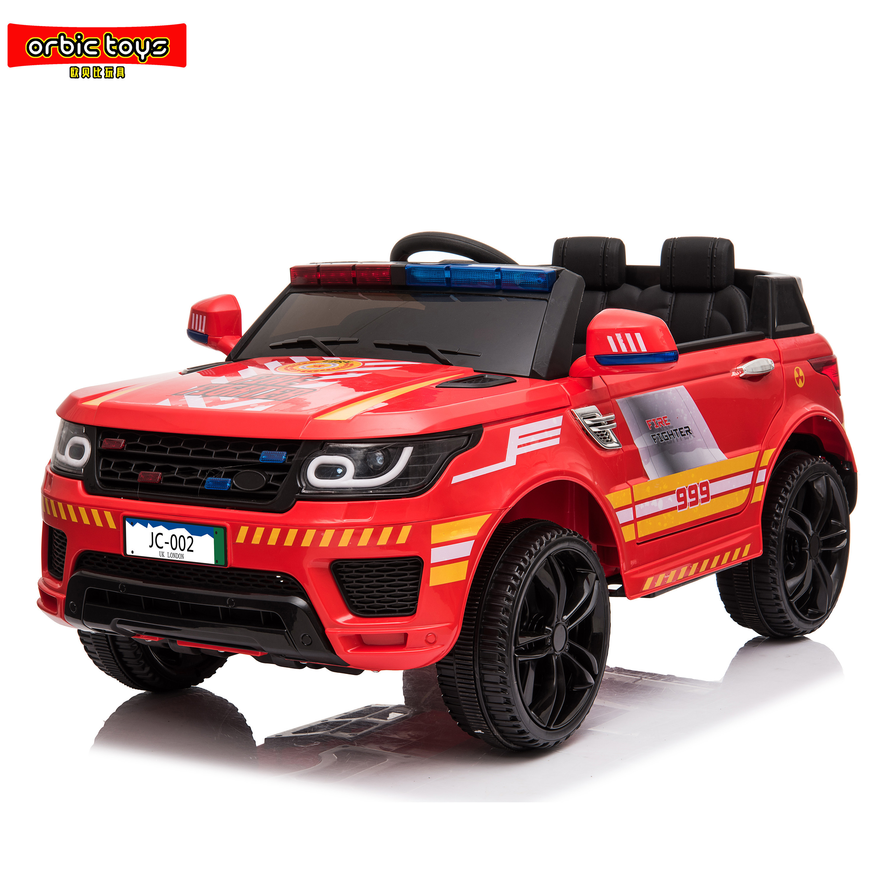 Police Pursuit 12V Electric Ride On Car for Kids with 2.4G Remote Control, Siren Flashing Light, Intercom, Bumper Guard