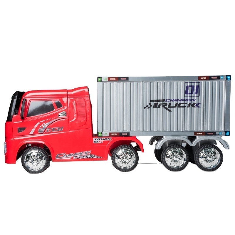 Truck Chidren Electric Battery Car Toy Trucks 4x4 Kids Ride On Truck With Container Cabinet Trailer