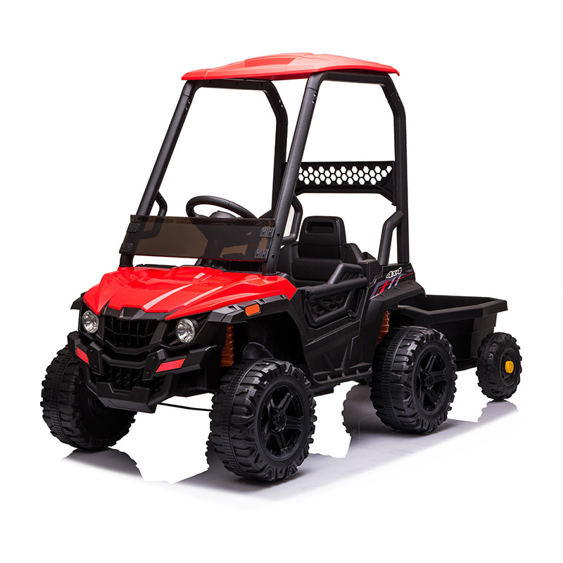 Kids Ride On Truck 12V Powered Electric UTV 2.4 GHz Remote Control Electric Vehicle With Trailer