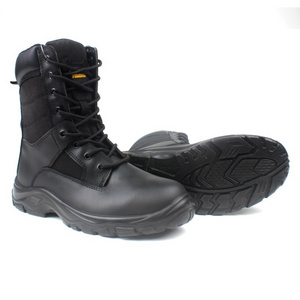 High Rigger Boots Black split  Smooth leather  Work Mining Equipment Steel Toe Safety Boots