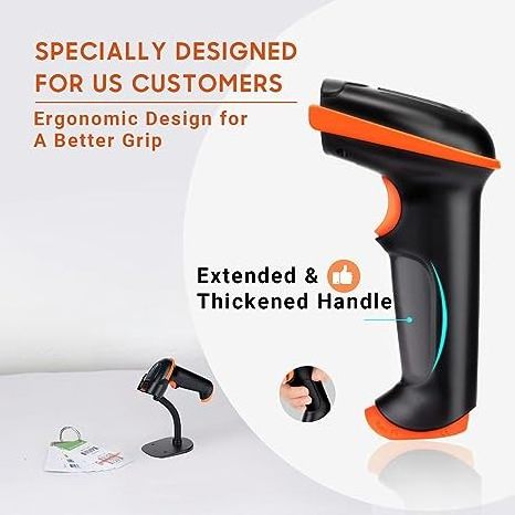 Tera 2D Barcode Scanner revopoint Wireless&Wired pda barcode scanner 1D 2D QR Handheld Bar Code Reader with stand Model D5100-Z