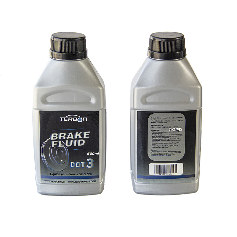 Wholesale Terbon Manufacturer High Quality Brake System 250/500ml Auto Car Brake Fluid Dot 3