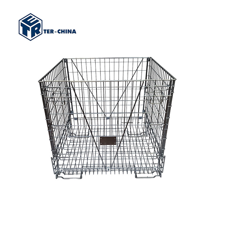 1200x1010xH1200 T28 PET Preform Bin Pallet Cage Box Wire Metal Container for Storage