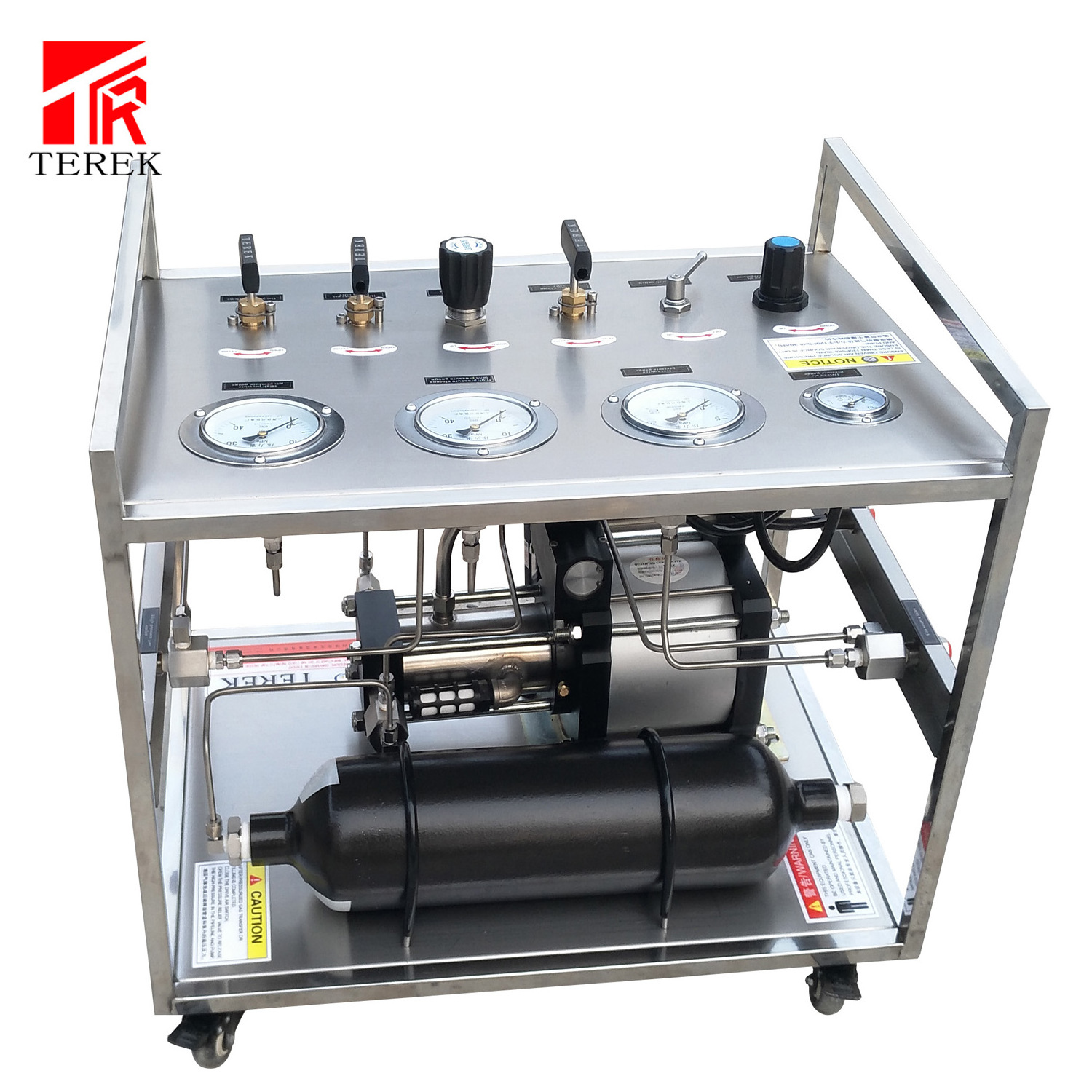 15000 psi CO2 Gas Booster Pump Butane Gas Filling Machine Nitrogen Gas Booster Pump  with tank