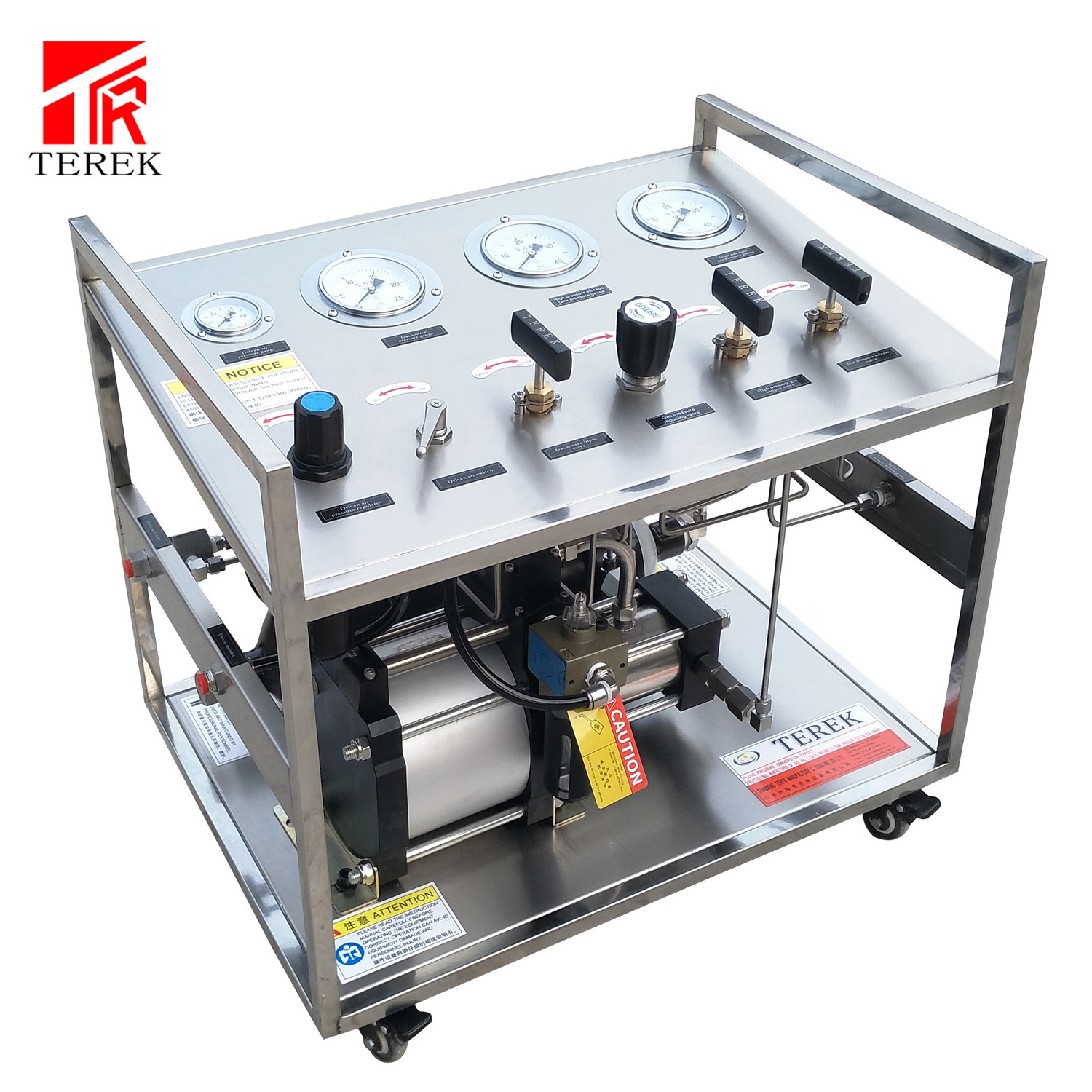 15000 psi CO2 Gas Booster Pump Butane Gas Filling Machine Nitrogen Gas Booster Pump  with tank