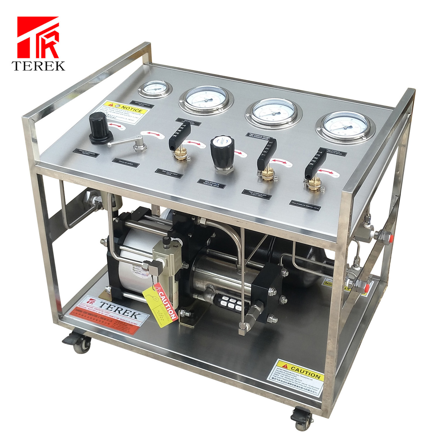 15000 psi CO2 Gas Booster Pump Butane Gas Filling Machine Nitrogen Gas Booster Pump  with tank