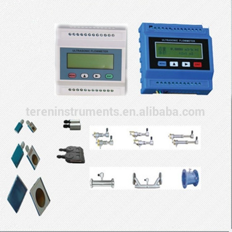 DTI-100M Cheap Price Digital Flow Meter Water Modular Ultrasonic Flowmeter wih TM-1 Sensors for DN25-100