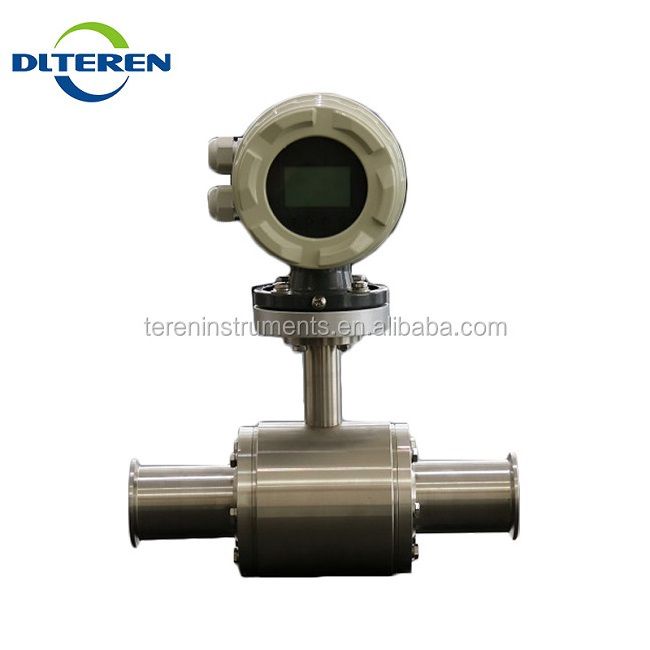 Teren Magnetic Juice liquid Sugar Sanitary Flow meter 0.5% Accuracy Stainless steel Flow meter