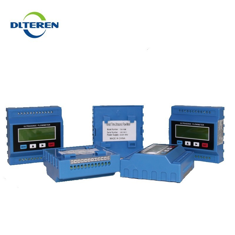 DTI-100M Cheap Price Digital Flow Meter Water Modular Ultrasonic Flowmeter wih TM-1 Sensors for DN25-100