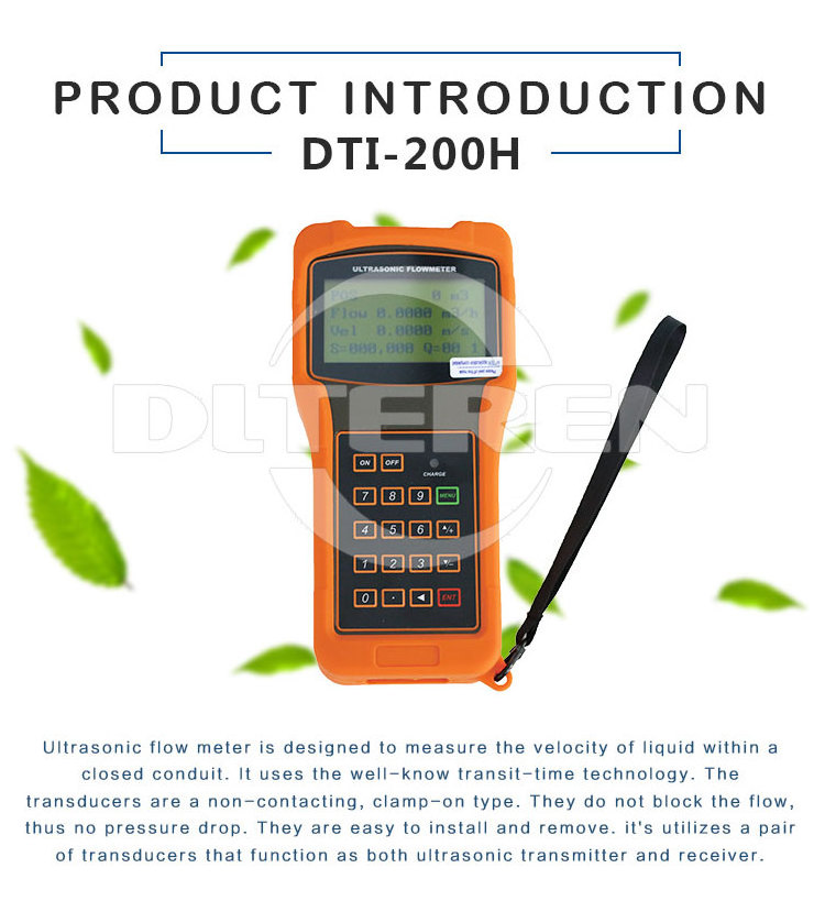 Portable handheld Flow Meter ultrasonic liquid flow meter