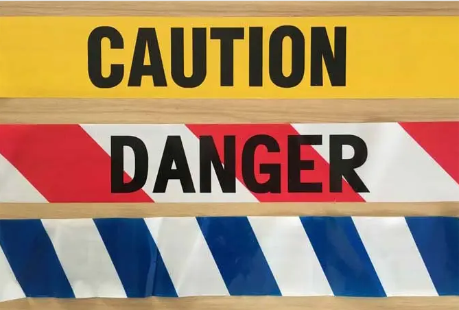 No-Adhesion Logo Warning Yellow PE Barrier Custom Caution Tape