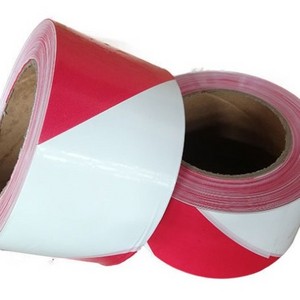 PE Red and White Danger Warning Tape Barricade Tape