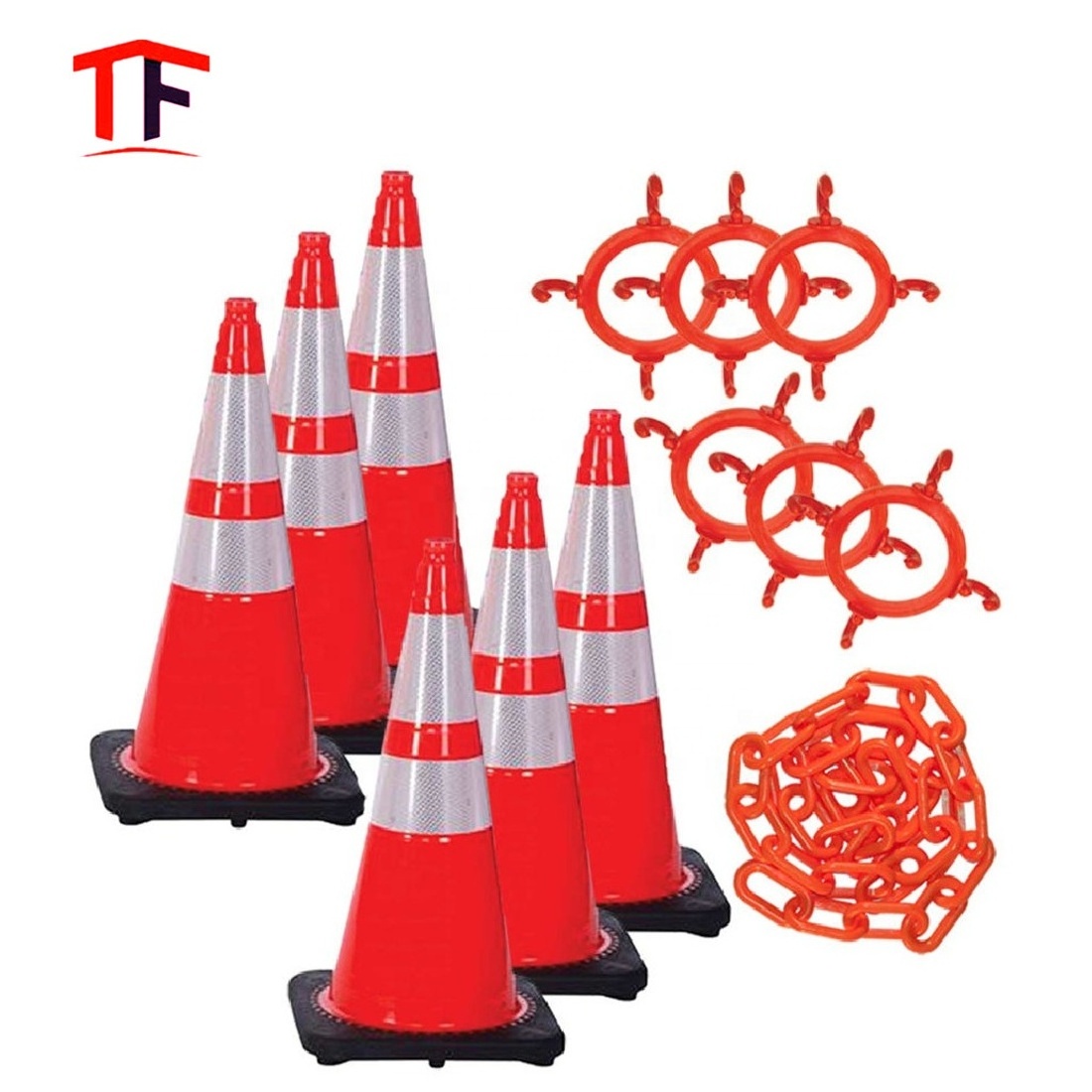 28 Inch Orange Reflectorized Traffic  Road Safety Cone