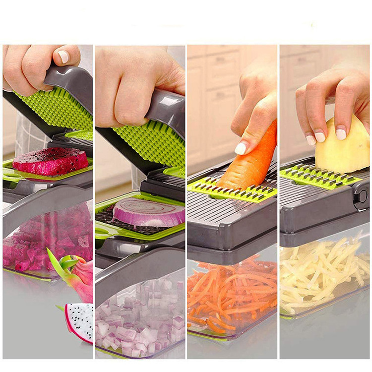 15 in 1 Vegetable Chopper Set Multifunctional Slicer With 8 Blades for Salad Potato Carrot Garlic