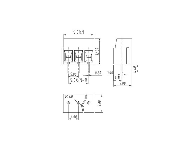 Alternattive KF300 DG300 pitch 5.0mm European type 2p-24p PCB screw terminal blocks for home solar systems