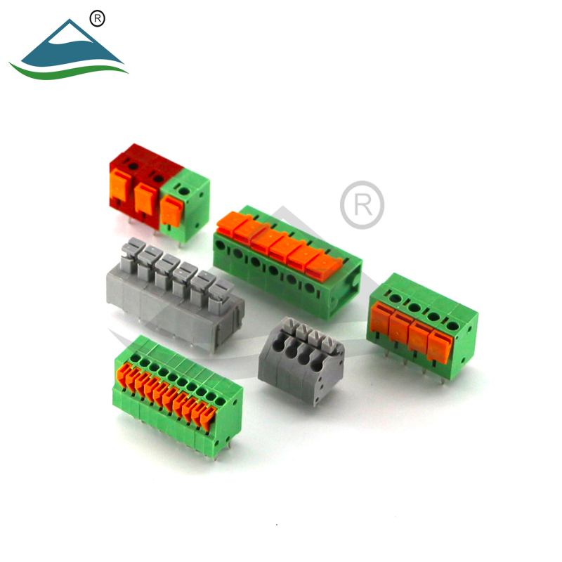 din rail type plug-in terminal blocks with nut of electrical connector 5.08mm pitch