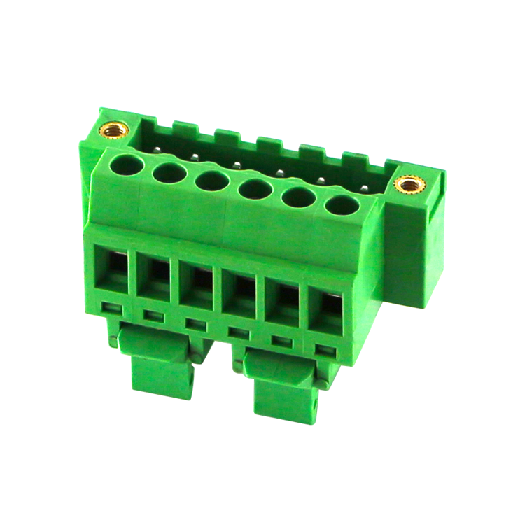 din rail type plug-in terminal blocks with nut of electrical connector 5.08mm pitch