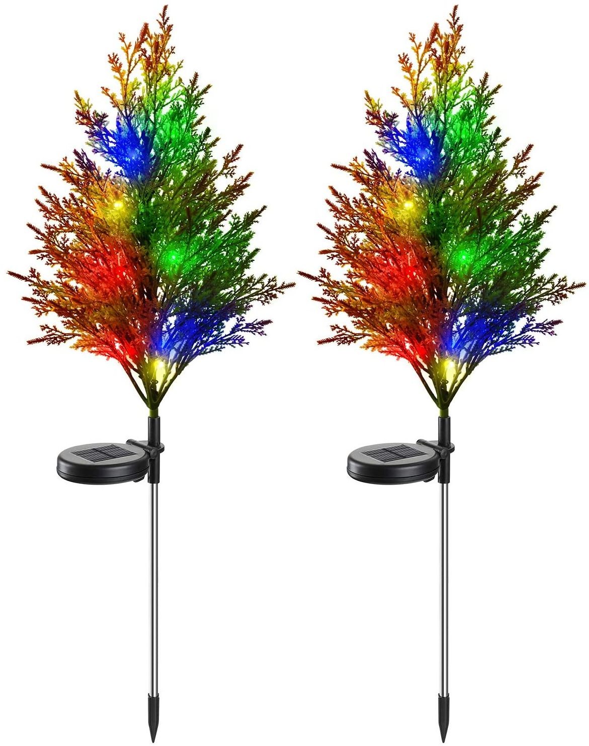 Tree Christmas Light Solar Power Tree Lights Multi-color Christmas Led Stake Light