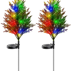 Tree Christmas Light Solar Power Tree Lights Multi-color Christmas Led Stake Light